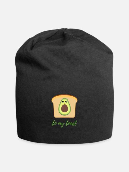 Avocado-Toast für Paare - Jersey-Beanie - Schwarz