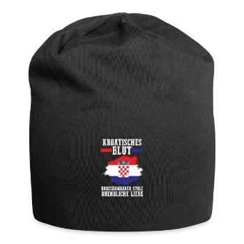 Croate Croate Croatie - Bonnet en jersey - noir - Devant