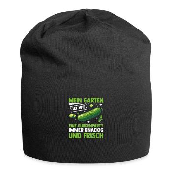 Gardener Cucumber Farmer Garden - Jersey Beanie - black - Front