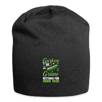 Gardener Cucumber Farmer Garden - Jersey Beanie - black - Front