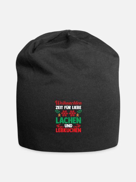 Weihnachtsmann Weihnachten Weihnachts - Jersey-Beanie - Schwarz