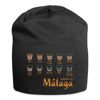 Welcome to Malaga (blue) - Jersey Beanie - black - Front