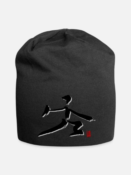 Dan Bian - Jersey-Beanie - Schwarz