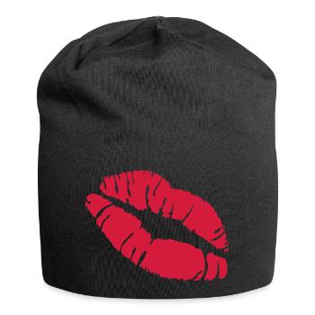 kiss lipps labial - Bonnet en jersey - noir - Devant