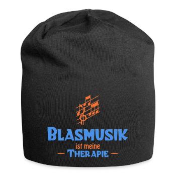 Blasmusik ist meine Therapie - Jersey-Beanie - Schwarz - Vorne
