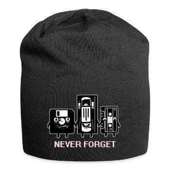 NEVER FORGET CASETTE DISKETTE FUNNY - Jersey Beanie - black - Front