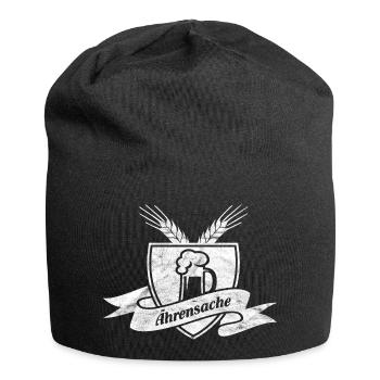 Ährensache used look - Jersey-Beanie - Schwarz - Vorne