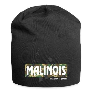Malinois Camouflage Print - Jersey-Beanie - Schwarz - Vorne