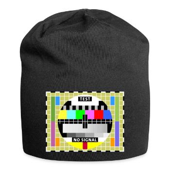 Affichage de l'achèvement de la transmission de l'image d'un téléviseur de test - Bonnet en jersey - noir - Devant