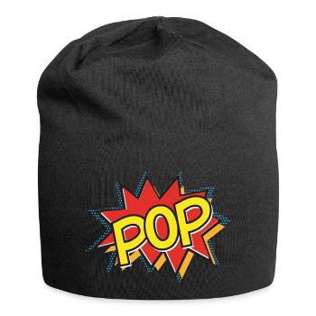 POP - Comic Strip Action Bubble - Pop Art - Yellow - Jersey Beanie - black - Front