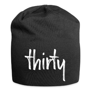 30 thirty 30. birthday gift number 30 number - Jersey Beanie - black - Front