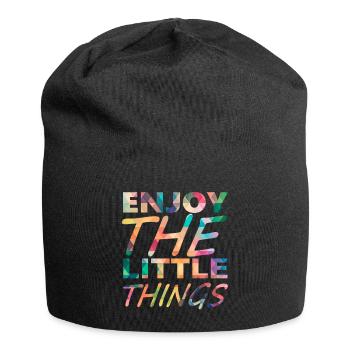 Enjoy the little things - Jersey Beanie - black - Front