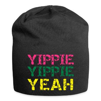 yippie yippie yeah - Jersey-Beanie - Schwarz - Vorne