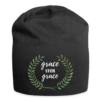 Grace on Grace - Grâce pour le don de miséricorde - Bonnet en jersey - noir - Devant