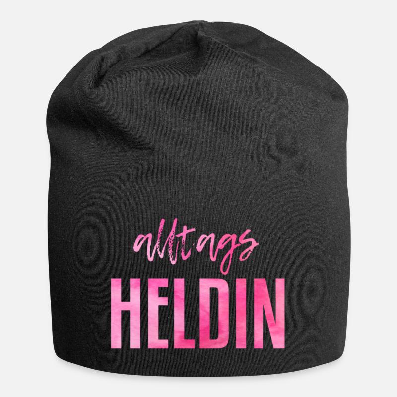 Alltags Heldin - Jersey-Beanie - Schwarz