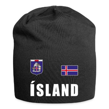 Maillot de football islandais T-shirt Jersey Fan Fan - Bonnet en jersey - noir - Devant
