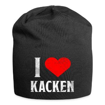 I Love Kacken - Ich Liebe Scheißen Shirt Lustig - Jersey-Beanie - Schwarz - Vorne