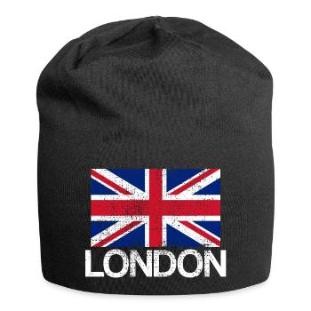Klassisches Vintage London Design - Jersey-Beanie - Schwarz - Vorne