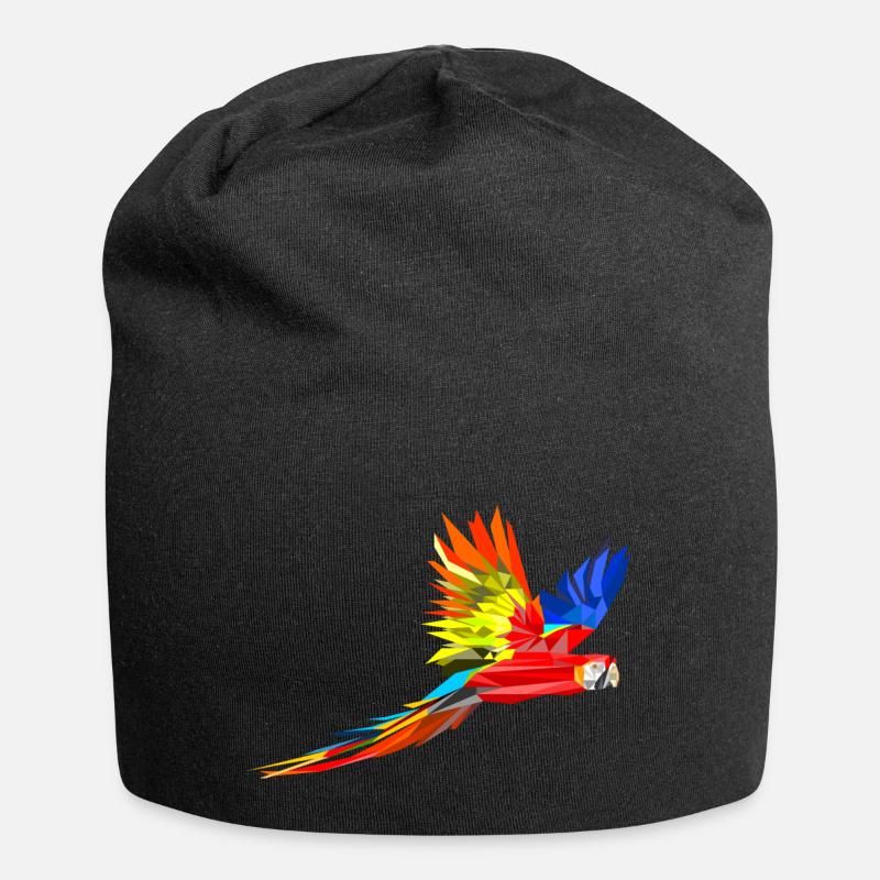 Style géométrique de perroquet Couleurs colorées - Bonnet en jersey - noir