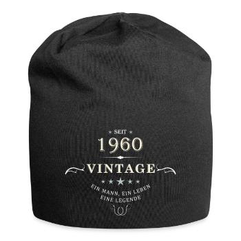 Vintage retro old school 1960 legend - Jersey Beanie - black - Front