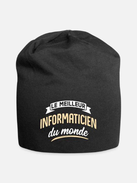 Meilleur informaticien - Bonnet en jersey - noir
