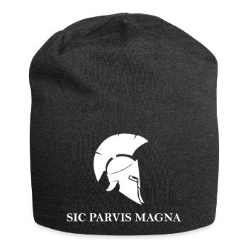 Casque Légionnaire / Hoplite - Sic Parvis Magna - Bonnet en jersey - charbon - Devant