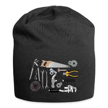 Werkzeuge - Jersey-Beanie - Schwarz - Vorne