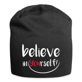 motivations shirt BELIEVE IN YOURSELF - Jersey Beanie - black - Front