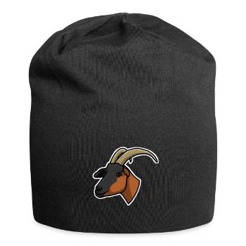 Goat, goat, cartoon, drawing, gift idea - Jersey Beanie - black - Front