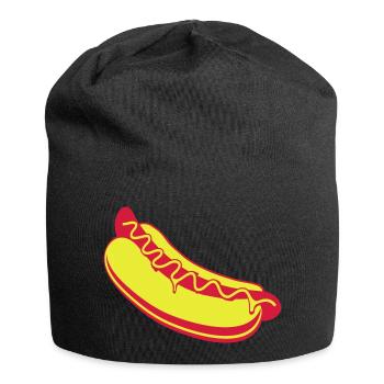 Hot dog - Jersey-Beanie - Schwarz - Vorne