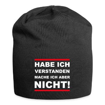 funny saying, gift idea - Jersey Beanie - black - Front