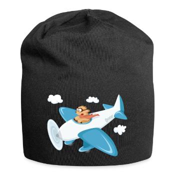 Boo und Flugzeug oo-Serie - Jersey-Beanie - Schwarz - Vorne