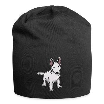 Bull Terrier, Dog, , Dog Owner, Comic - Jersey Beanie - black - Front