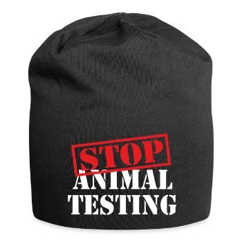 stop animal testing - animal rights - Jersey Beanie - black - Front