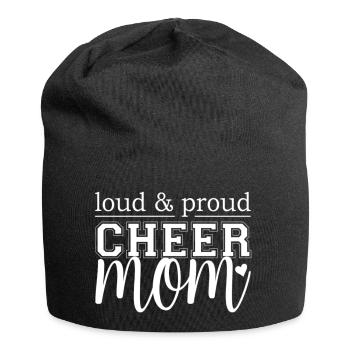 Fier Cheer Mom Maman Cadeau - Bonnet en jersey - noir - Devant