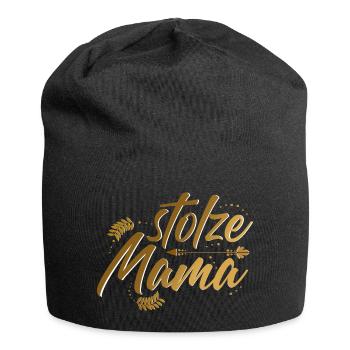Proud mom golden - Jersey Beanie - black - Front