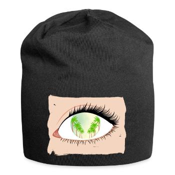 Palm trees in sight - Jersey Beanie - black - Front