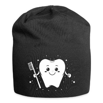 Sweet tooth - brush toothbrush dentist - Jersey Beanie - black - Front