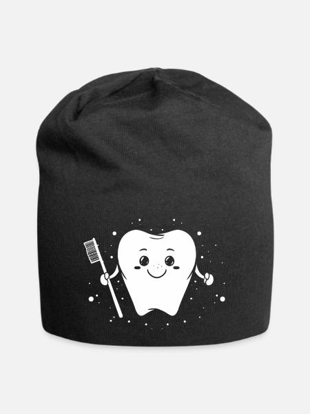 Süßer Zahn - Putzen Zahnbürste Zahnarzt - Jersey-Beanie - Schwarz