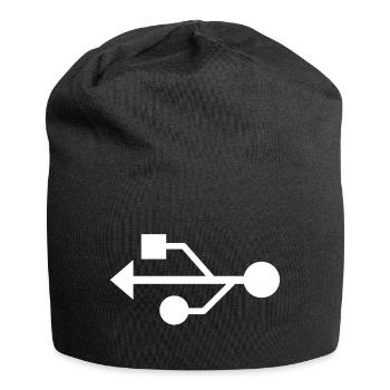 USB connection - Jersey Beanie - black - Front