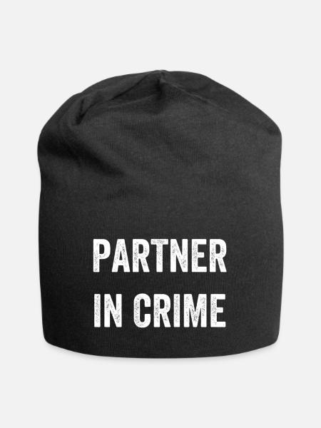 Partner in crime - Jersey Beanie - black
