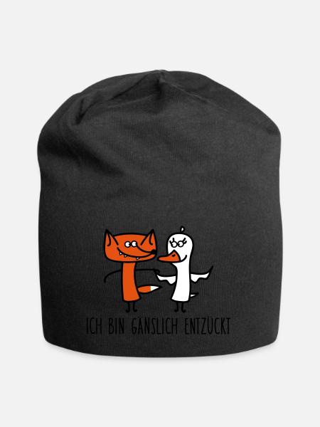 Fox and goose - Jersey Beanie - black