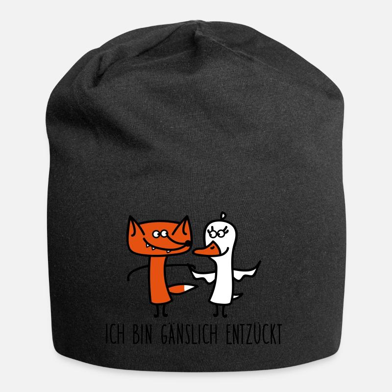 Fox and goose - Jersey Beanie - black