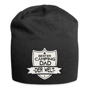 Bester Camping Dad der Welt - Jersey-Beanie - Schwarz - Vorne