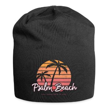 Psalm Beach (1) - Summer badge Psalm 139 - Jersey Beanie - black - Front