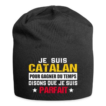Catalan cadeau drôle Espagne - Bonnet en jersey - noir - Devant