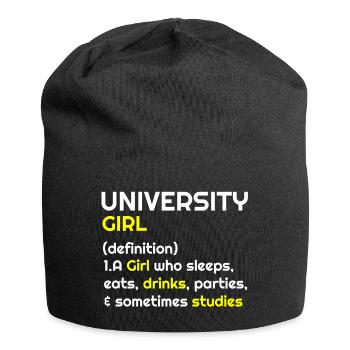 University, University Girl, University t shirts - Jersey Beanie - black - Front