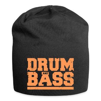 drum and bass batterie et basse - Bonnet en jersey - noir - Devant