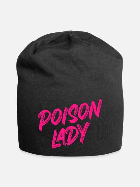 Poison Lady (rosa) - Jersey-Beanie - Schwarz