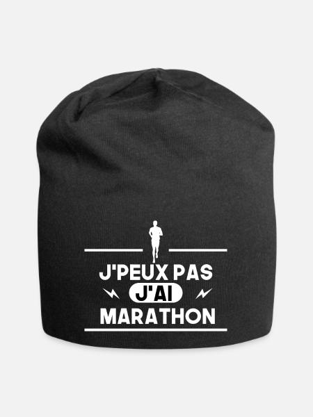 J'peux pas j'ai marathon - Bonnet en jersey - noir